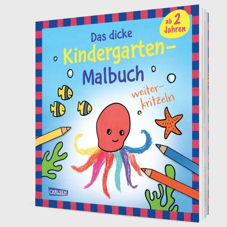 Produktbild: Ausmalbilder f&uuml;r Kita-Kinder: Das dicke Kindergarten-Malbuch: Weiterkritzeln