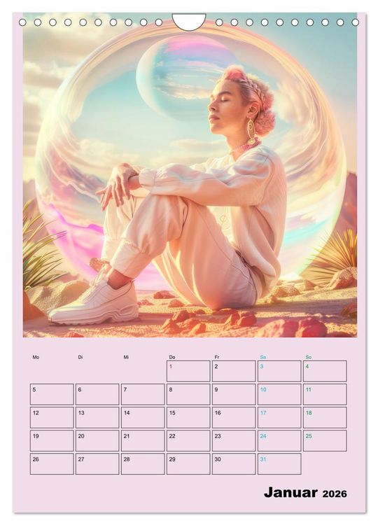 Produktbild: Retro W&uuml;stenfestival - Planer (Wandkalender 2026 DIN A4 hoch), CALVENDO Monatskalender