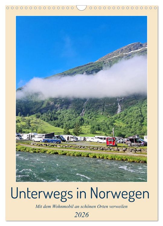 Produktbild: Unterwegs in Norwegen - Mit dem Wohnmobil an sch&ouml;nen Orten verweilen (Wandkalender 2026 DIN A3 hoch), CALVENDO Monatskalender