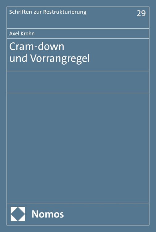 Produktbild: Cram-down und Vorrangregel