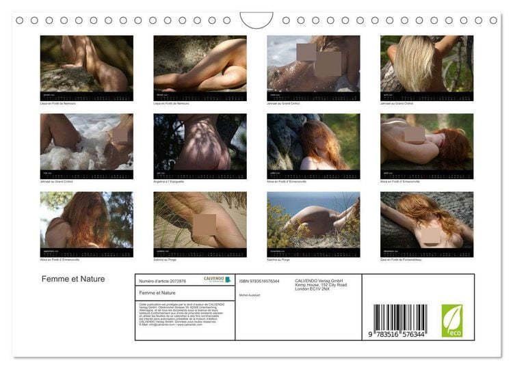 Produktbild: Femme et Nature (Calendrier mural 2026 DIN A4 vertical), CALVENDO calendrier mensuel
