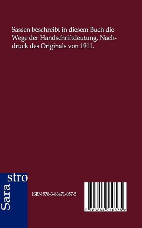 Produktbild: Handschriftdeutung