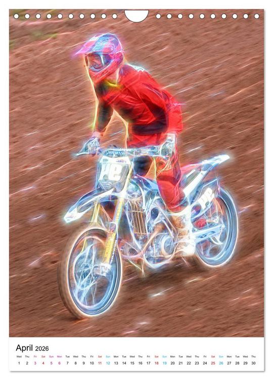 Produktbild: Electrifying Motorcross (Wall Calendar 2026 DIN A4 portrait), CALVENDO 12 Month Wall Calendar