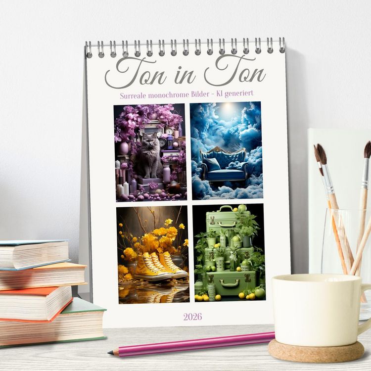Produktbild: Ton in Ton (Tischkalender 2026 DIN A5 hoch), CALVENDO Monatskalender