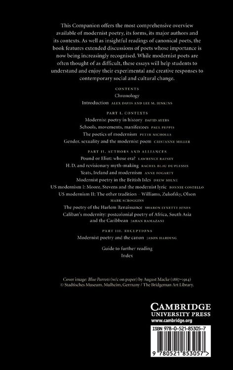 Produktbild: The Cambridge Companion to Modernist Poetry