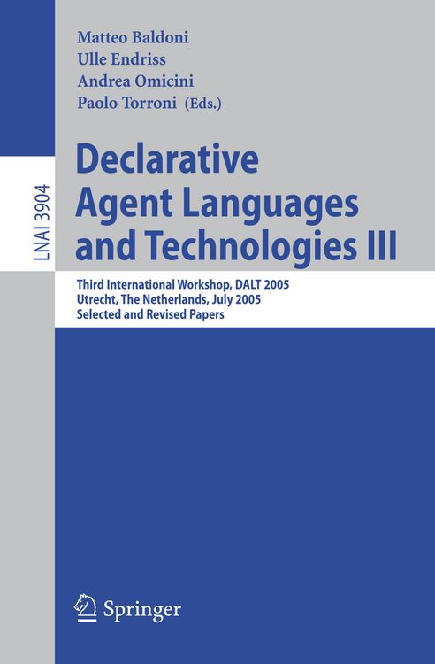 Produktbild: Declarative Agent Languages and Technologies III