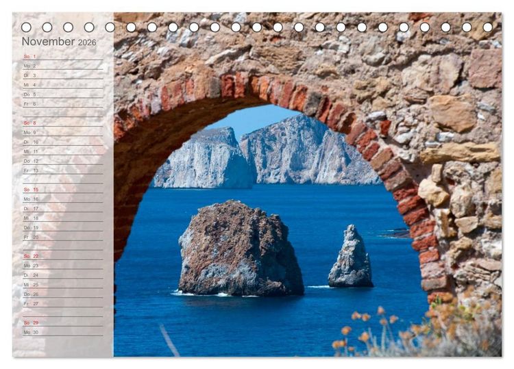 Produktbild: Die sch&ouml;nsten K&uuml;sten Italiens (Tischkalender 2026 DIN A5 quer), CALVENDO Monatskalender