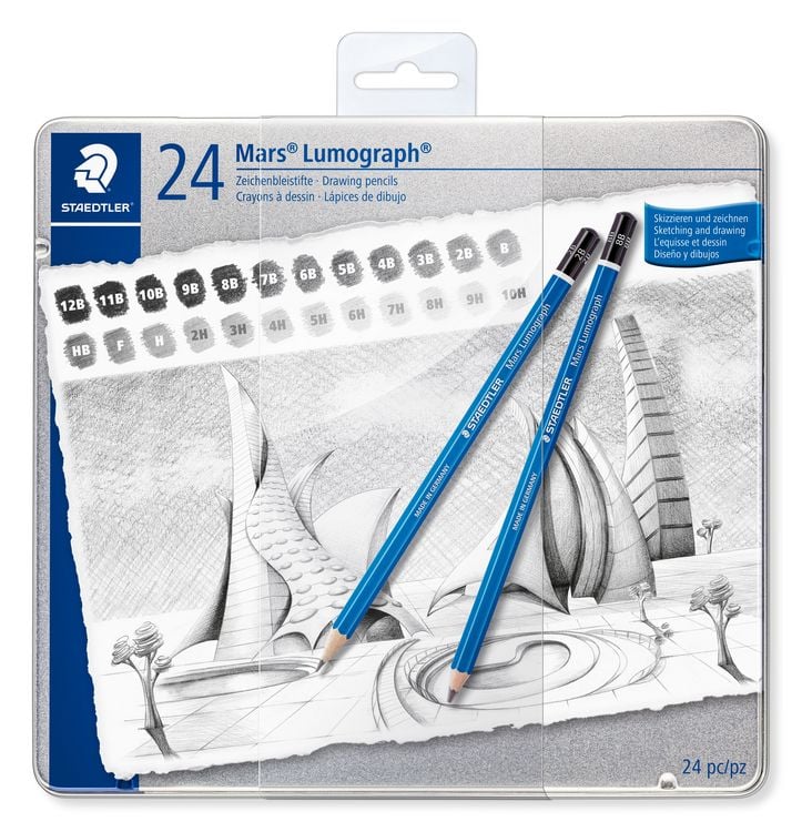 Produktbild: STAEDTLER Mars Schreib- und Zeichbedarf Mars Lumograph 100 Zeichenbleistift, 24er Set