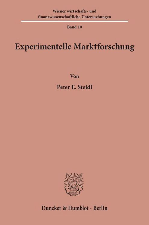 Produktbild: Experimentelle Marktforschung.