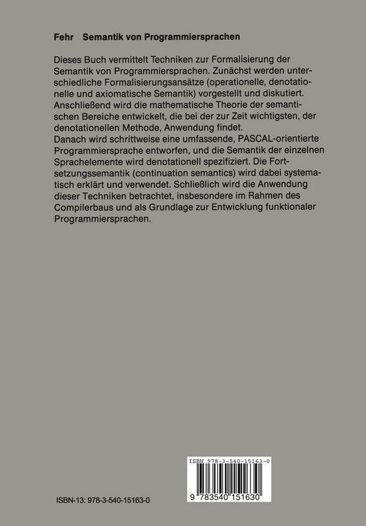 Produktbild: Semantik von Programmiersprachen