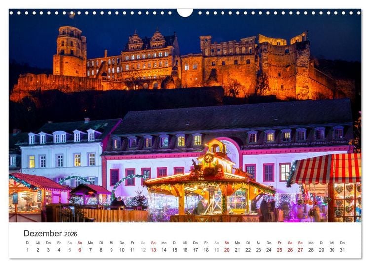 Produktbild: Heidelberg im Fokus (Wandkalender 2026 DIN A3 quer), CALVENDO Monatskalender