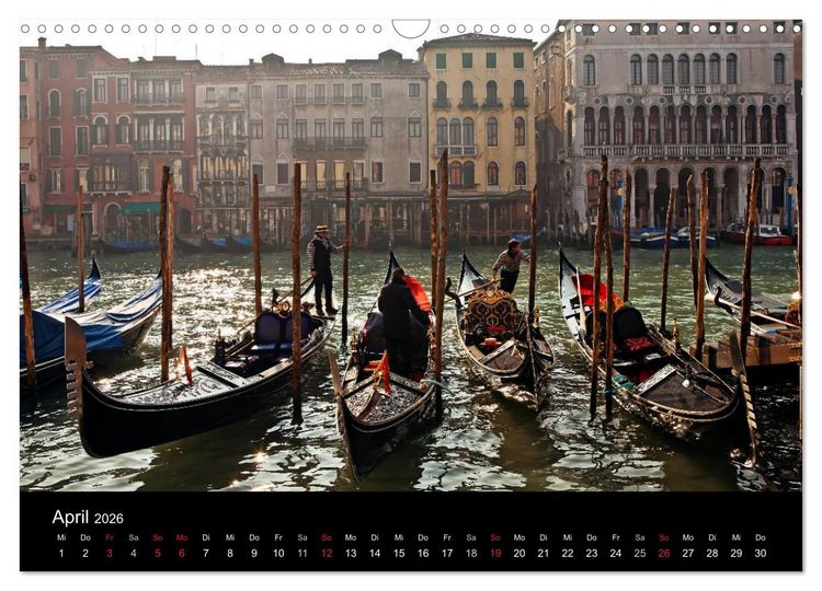 Produktbild: Bella Venezia (Wandkalender 2026 DIN A3 quer), CALVENDO Monatskalender