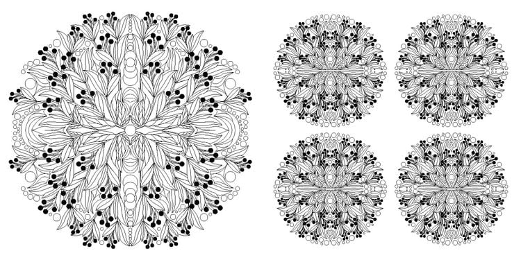 Produktbild: Blumen-Mandalas (Ausmalbuch zur kreativen Stressbew&auml;ltigung)