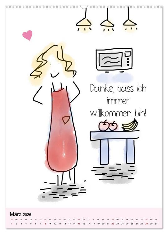 Produktbild: Freundin f&uuml;r immer! Spr&uuml;che-Kalender f&uuml;r Seelenverwandte! (hochwertiger Premium Wandkalender 2026 DIN A2 hoch), Kunstdruck in Hochglanz