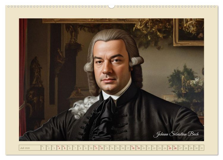 Produktbild: Portraits mit den Augen einer KI (Wandkalender 2026 DIN A2 quer), CALVENDO Monatskalender