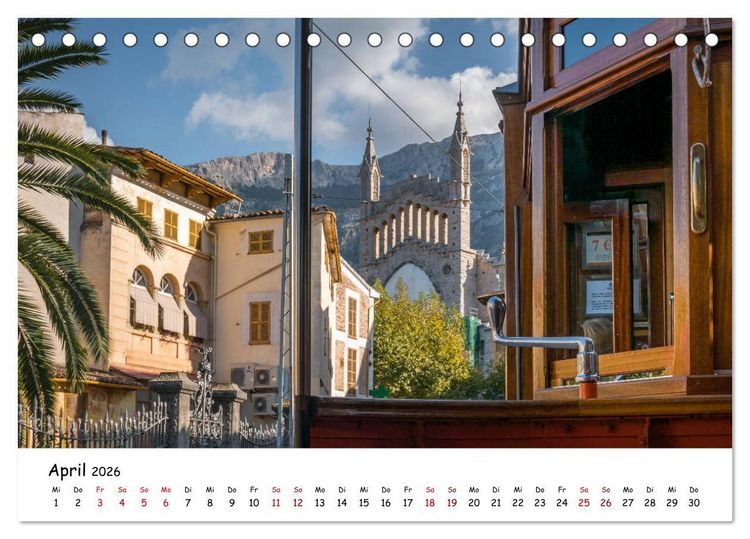 Produktbild: Die Schienen von Soller und Port de Soller (Tischkalender 2026 DIN A5 quer), CALVENDO Monatskalender