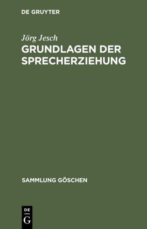 Produktbild: Grundlagen der Sprecherziehung