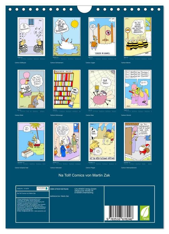 Produktbild: Na Toll! Comics von Martin Zak (Wandkalender 2026 DIN A4 hoch), CALVENDO Monatskalender