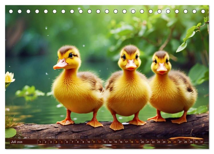 Produktbild: Tierkinder auf dem Land (Tischkalender 2026 DIN A5 quer), CALVENDO Monatskalender