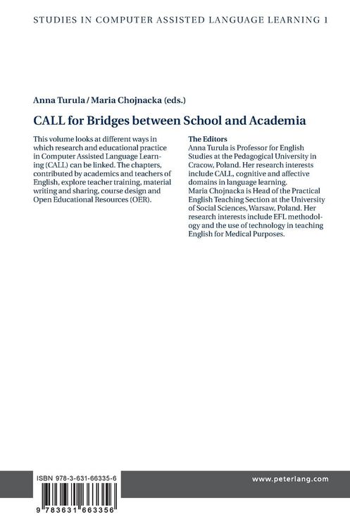 Produktbild: CALL for Bridges between School and Academia