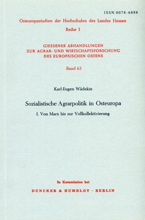 Produktbild: Sozialistische Agrarpolitik in Osteuropa.
