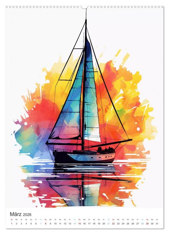 Produktbild: Segeln und Regatta (hochwertiger Premium Wandkalender 2026 DIN A2 hoch), Kunstdruck in Hochglanz