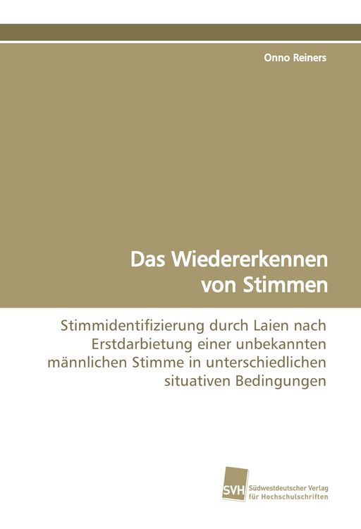 Produktbild: Das Wiedererkennen von Stimmen