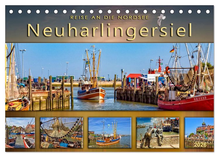 Produktbild: Reise an die Nordsee - Neuharlingersiel (Tischkalender 2026 DIN A5 quer), CALVENDO Monatskalender