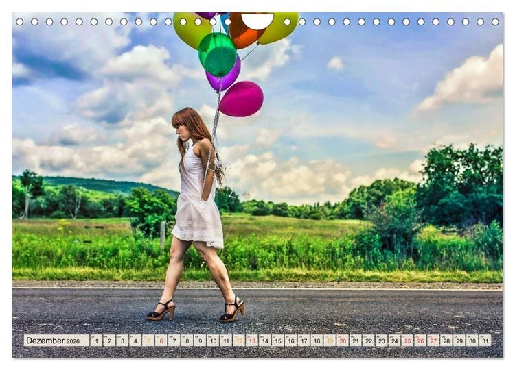 Produktbild: Mein sch&ouml;ner bunter Luftballon (Wandkalender 2026 DIN A4 quer), CALVENDO Monatskalender