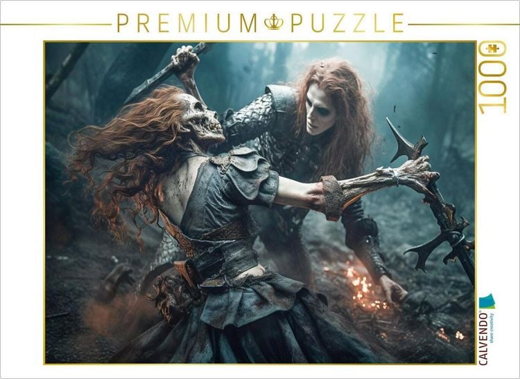 CALVENDO Puzzle 1000 Teile – Fantasie-Motiv In Rot, Schwarz, Grau, 48x64 Cm, Premium-Qualität