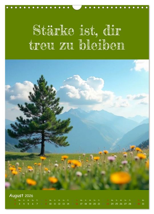 Produktbild: Positiv denken - Kalender f&uuml;r mehr Selbstvertrauen (Wandkalender 2026 DIN A3 hoch), CALVENDO Monatskalender