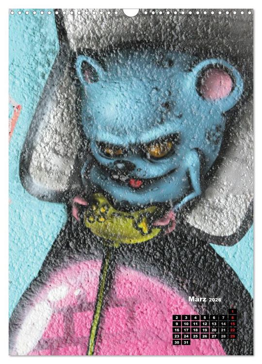 Produktbild: Graffiti & Streetart 2026 (Wandkalender 2026 DIN A3 hoch), CALVENDO Monatskalender