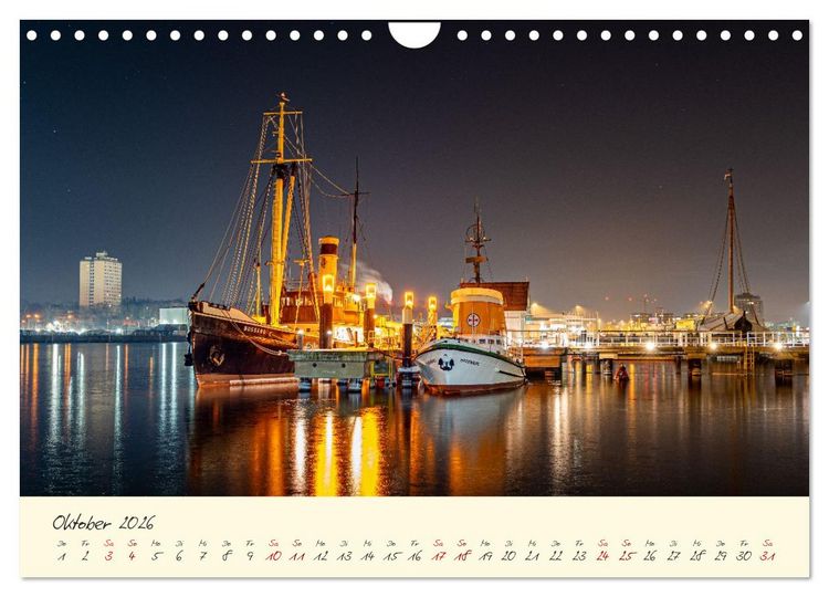 Produktbild: Kiel &ndash; Maritimes Flair im Wandel der Jahreszeiten (Wandkalender 2026 DIN A4 quer), CALVENDO Monatskalender