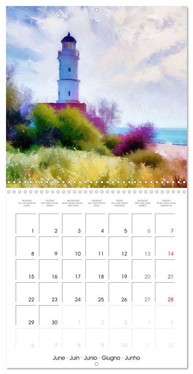 Produktbild: Fantasy lighthouses (Wall Calendar 2026 12 &times; 12 Inch) CALVENDO 12 Month Wall Calendar