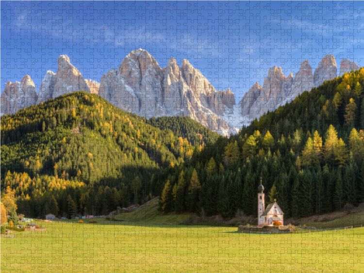 Produktbild: CALVENDO Puzzle Kirche St. Johann in Ranui im Villn&ouml;sstal in S&uuml;dtirol 2000 Teile Lege-Gr&ouml;&szlig;e 90 x 67 cm Foto-Puzzle Bild von Michael Valjak