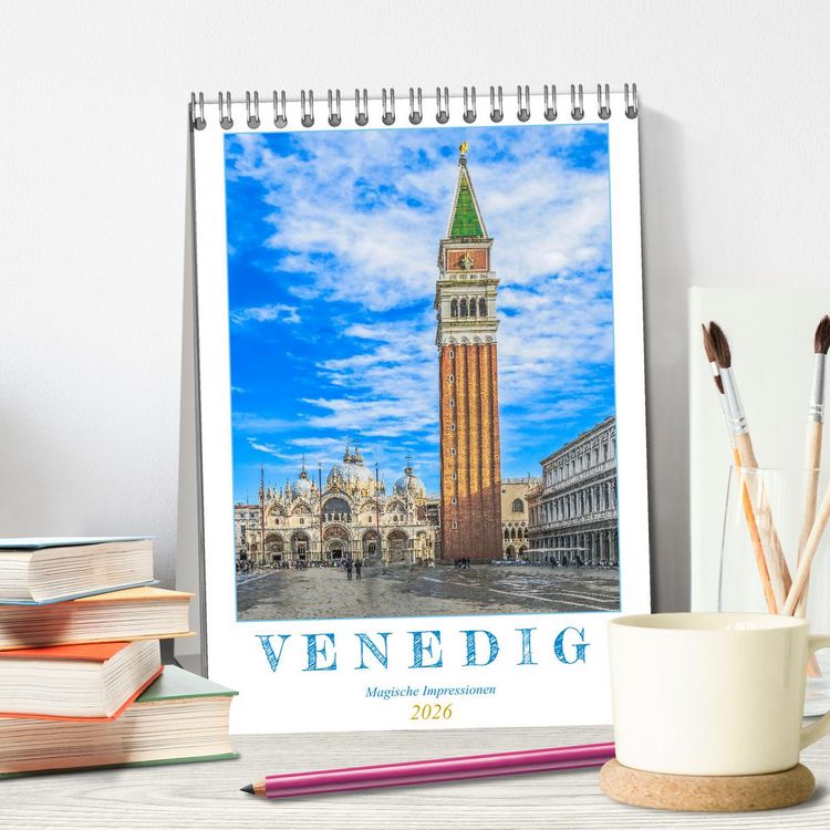Produktbild: Venedig - Magische Impressionen (Tischkalender 2026 DIN A5 hoch), CALVENDO Monatskalender