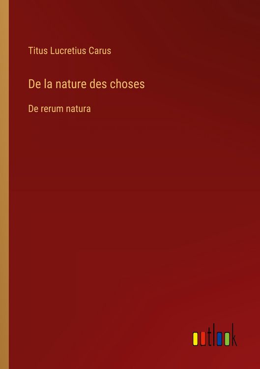 Produktbild: De la nature des choses