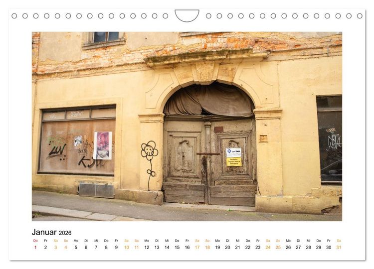 Produktbild: Fugen, Falten, Fassaden &ndash; Zittaus stille Zeugen (Wandkalender 2026 DIN A4 quer), CALVENDO Monatskalender