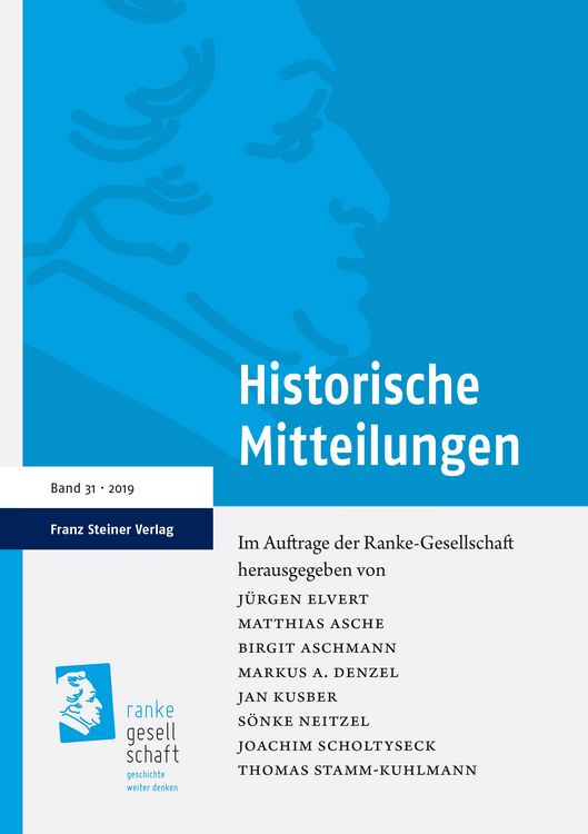 Produktbild: Historische Mitteilungen 31 (2019)