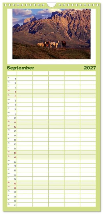 Produktbild: Familienplaner 2027 - S&Uuml;DTIROL - Land der Berge mit 5 Spalten (Wandkalender, 21 x 45 cm) CALVENDO