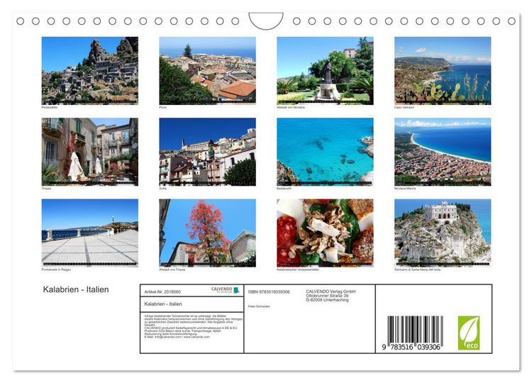 Produktbild: Kalabrien - Italien (Wandkalender 2026 DIN A4 quer), CALVENDO Monatskalender