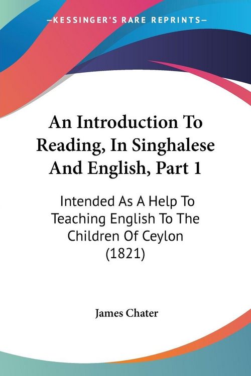 Produktbild: An Introduction To Reading, In Singhalese And English, Part 1