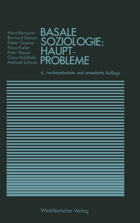 Produktbild: Basale Soziologie: Hauptprobleme