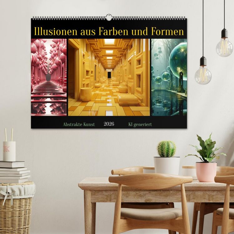 Produktbild: Illusionen aus Farben und Formen (Wandkalender 2026 DIN A2 quer), CALVENDO Monatskalender