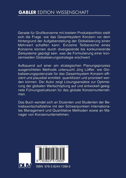 Produktbild: Entwicklung von globalen Konzernstrategien