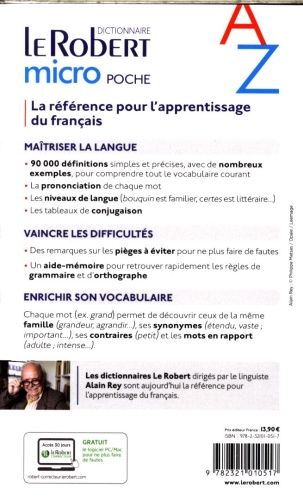 Produktbild: Dictionnaire Le Robert Micro poche