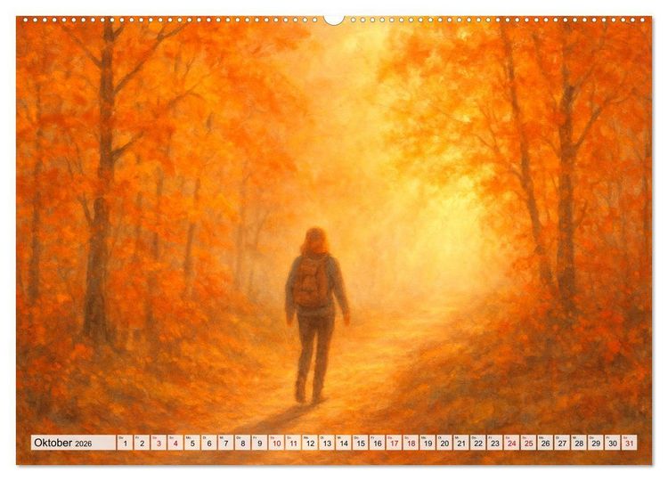 Produktbild: Ruhe finden - Der Anti-Stress-Kalender - Ein Jahr voller W&auml;rme und Achtsamkeit (Wandkalender 2026 DIN A2 quer), CALVENDO Monatskalender