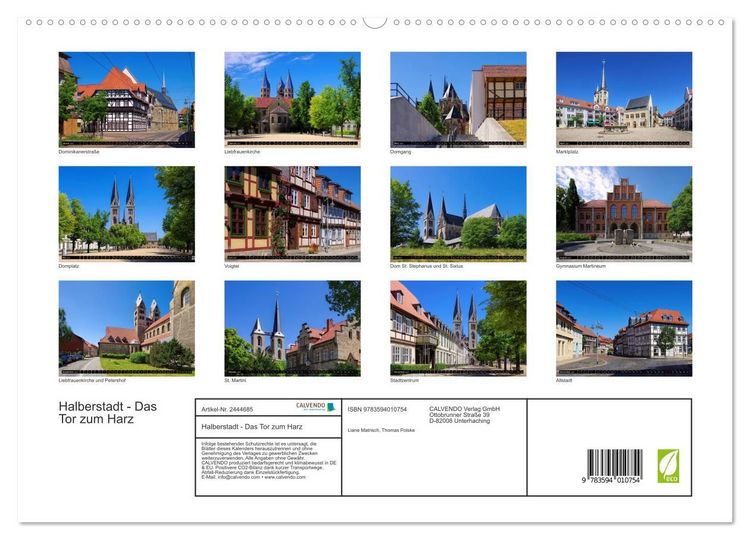 Produktbild: Halberstadt - Das Tor zum Harz (hochwertiger Premium Wandkalender 2027 DIN A2 quer), Kunstdruck in Hochglanz