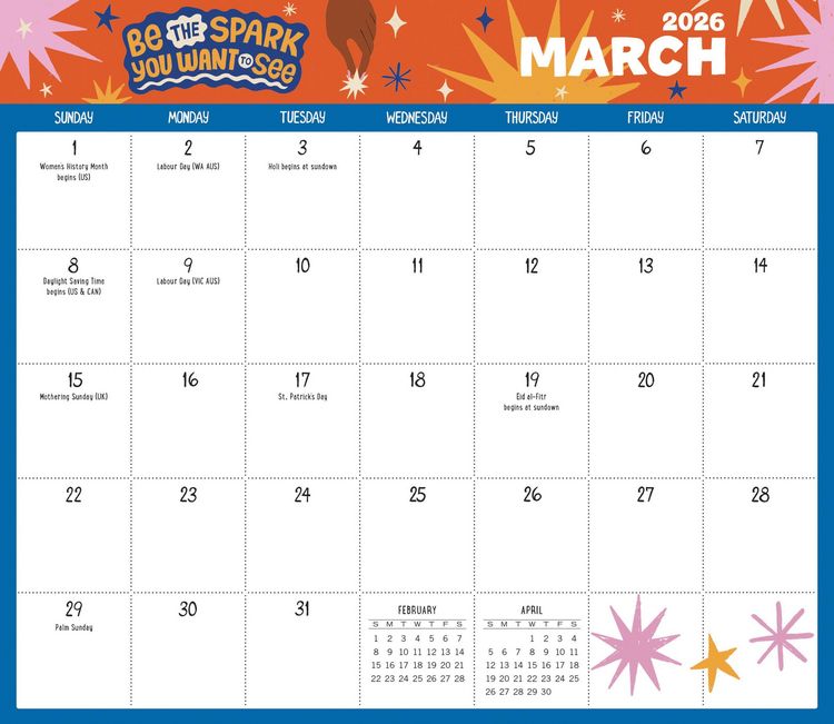 Produktbild: Dream Big Dreams Magnetic Wall Calendar 2026