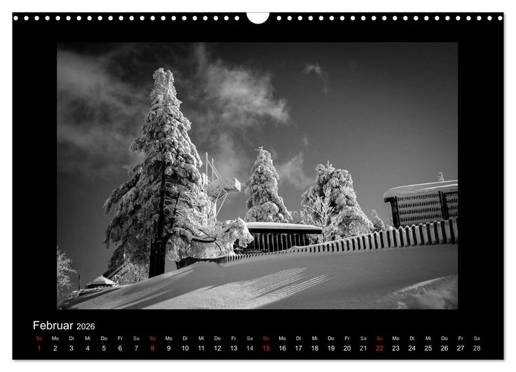 Produktbild: Harz-Bilder in monochrome (Wandkalender 2026 DIN A3 quer), CALVENDO Monatskalender